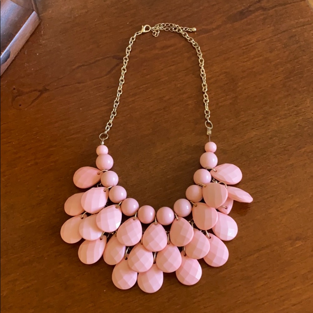 Pink statement piece necklace